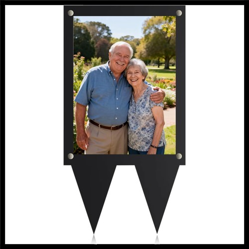 Black 5x7 waterproof memorial - black,